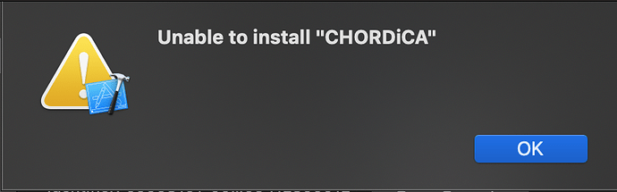 Unable to install CHORDiCA