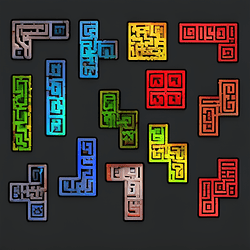 2892996577_a_set_of_tetromino_shapes_made_from_wood__plants_and_grass_on_the_corners__aztec_patterns__bright_co
