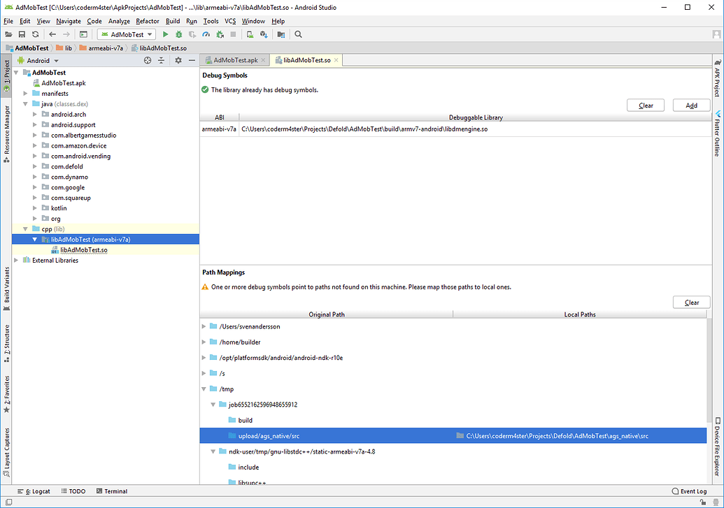 unable to debug android studio debug greyed out