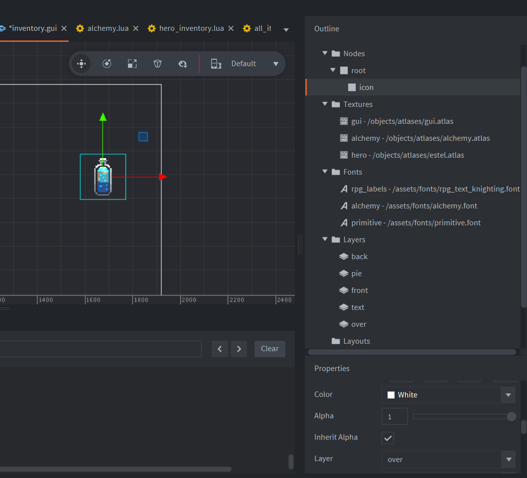 Texture of GUI node invisible in runtime/build, but visible in