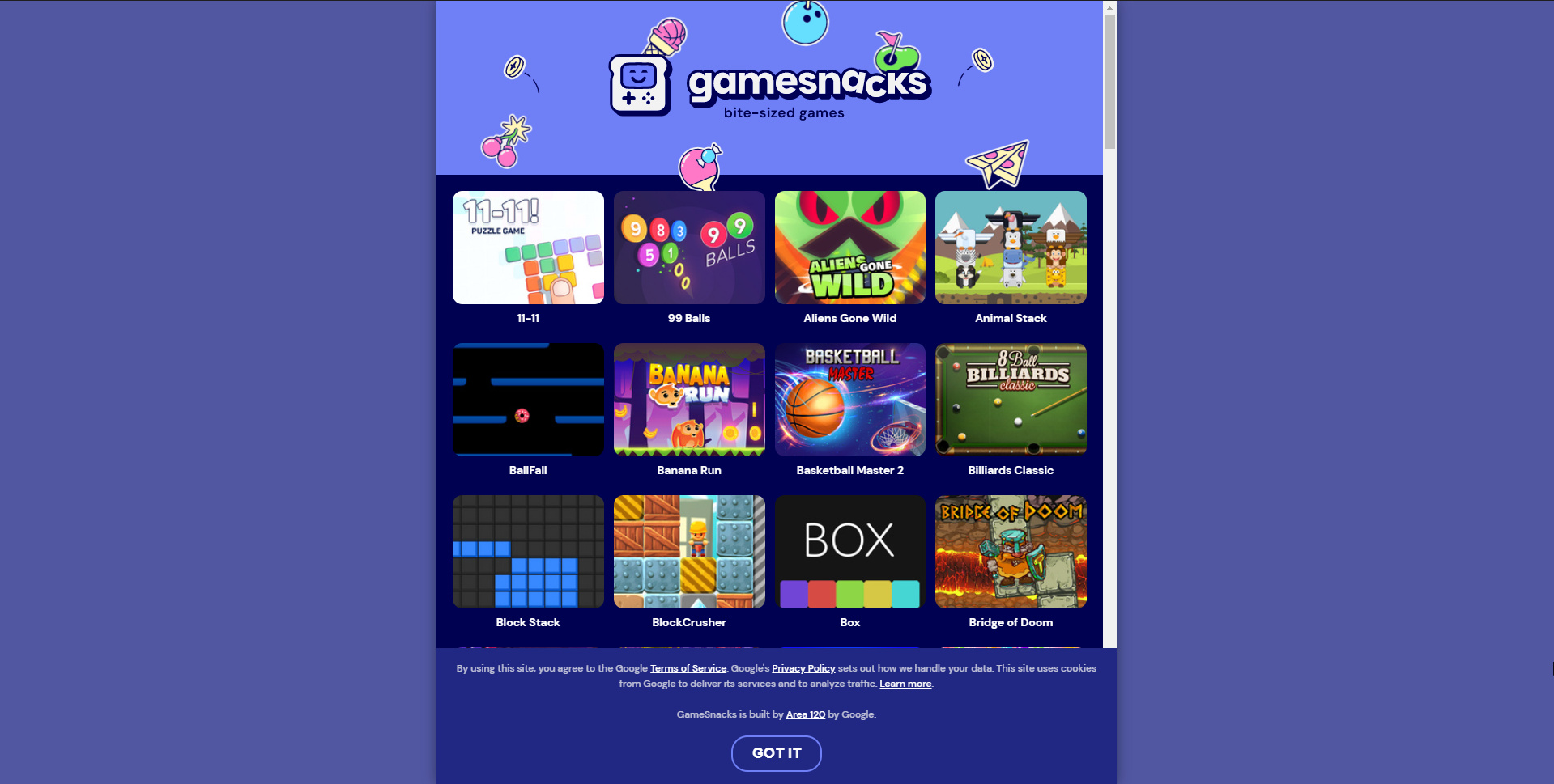 Google's GameSnacks are web games optimizes for slow internet connections -  Liliputing